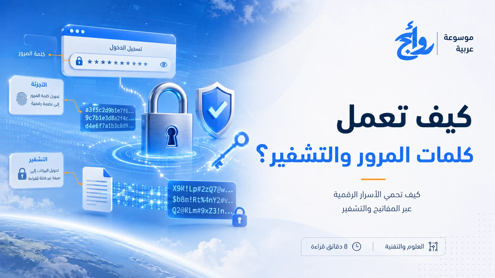 كيف تعمل كلمات المرور والتشفير؟